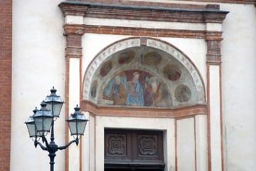 Chiesa Parrocchiale di S. Maria Assunta - Particolare Affresco Porta Ingresso